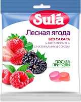 Леденцы 'Зула' лесная ягода б/сахара 60г посмотреть в каталоге продуктов Спб