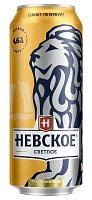 Пиво 'Невское Светлое Традиционное' св. паст. 4,6% ж/б 0,45л купить по акции в Спб