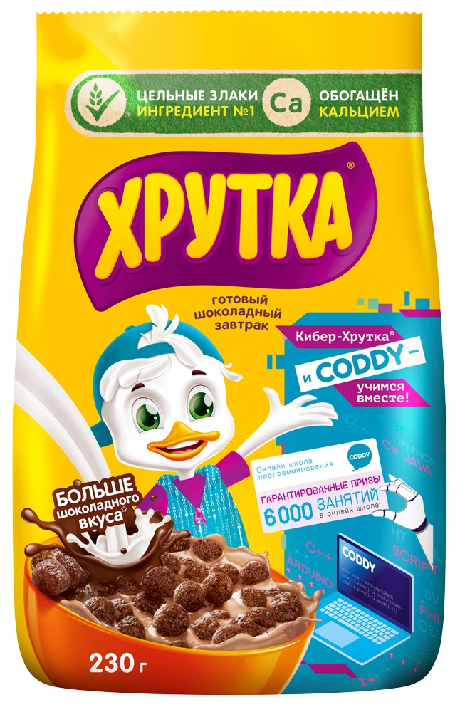 Завтрак готовый 'Хрутка' шоколадные шарики м/у 200-230г