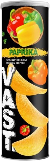 Чипсы 'Васт' со вкусом паприки тубус 160г, Китай