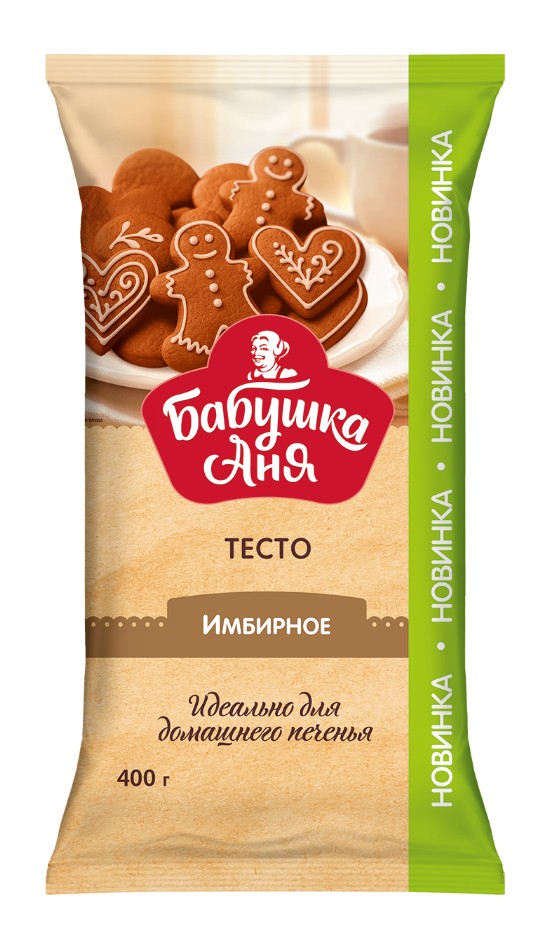 Тесто 'Бабушка Аня' имбирное песочное зам. 400г, Беларусь