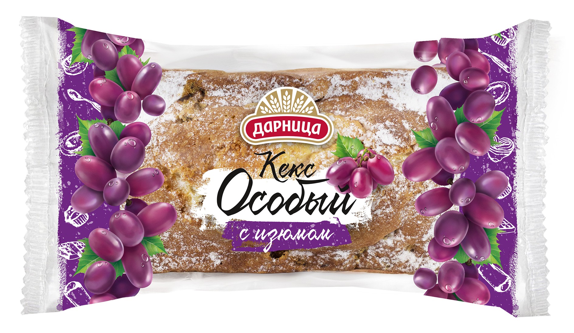 Кекс 'Особый' с изюмом 250г, Дарница