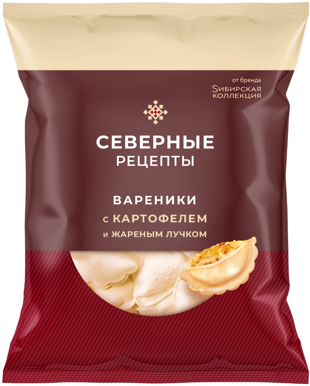 Вареники 'Северные рецепты' картофель/жар. лук 500г, Сибирская коллекция