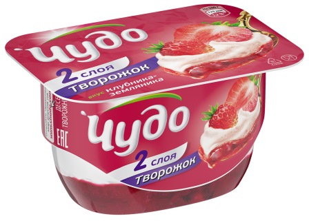 Десерт твор. 'Чудо' клубника/земляника 4% 100г БЗМЖ