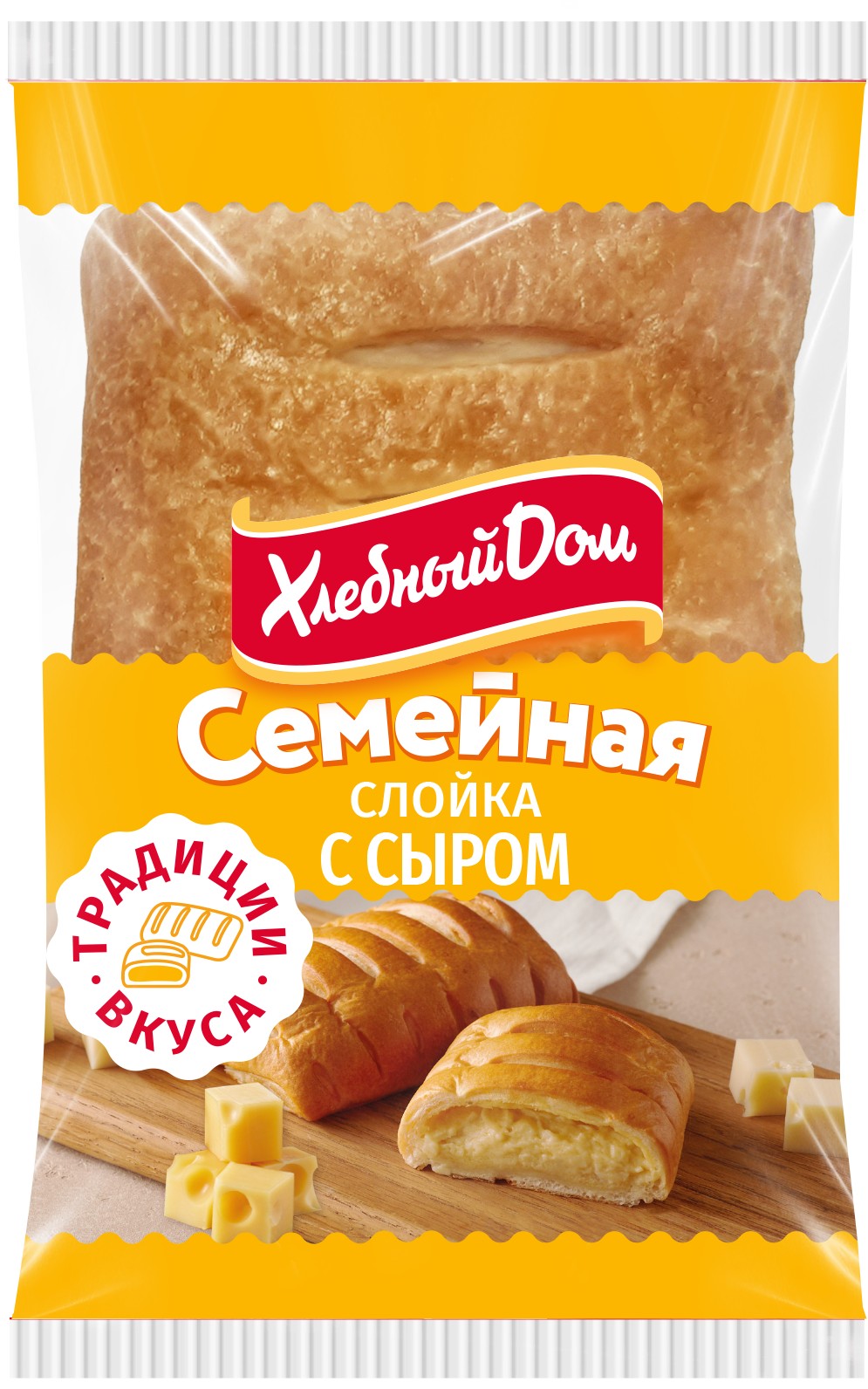Изд. слоеное Слойка с сырной нач. 55г, Хлебный дом