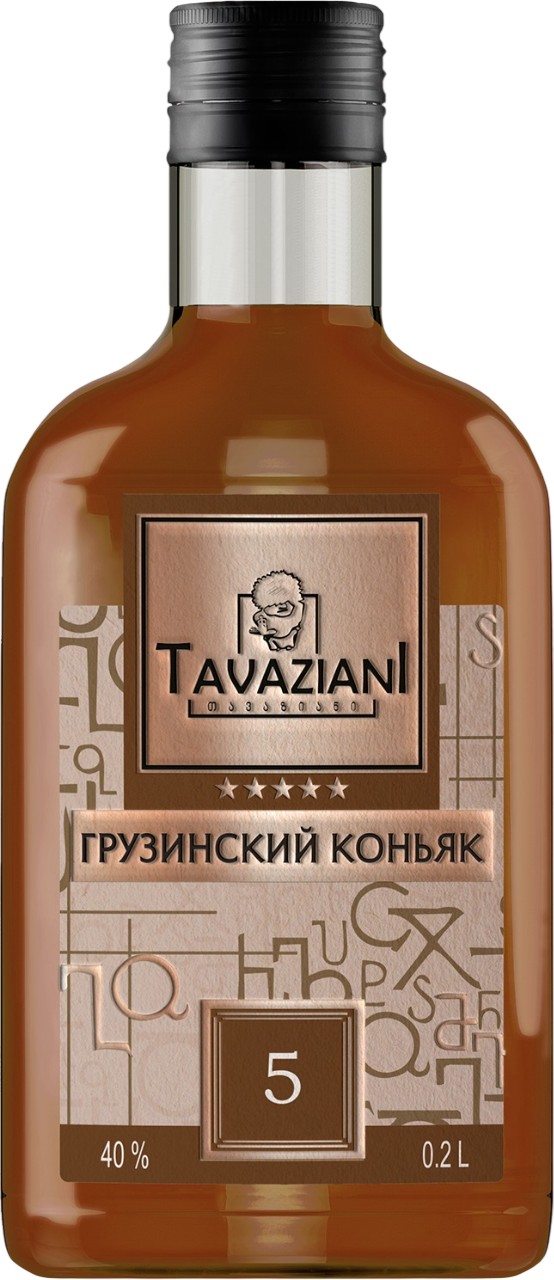 Коньяк 'Тавазиани' пятилетний 40% фл 0,2л, Беларусь