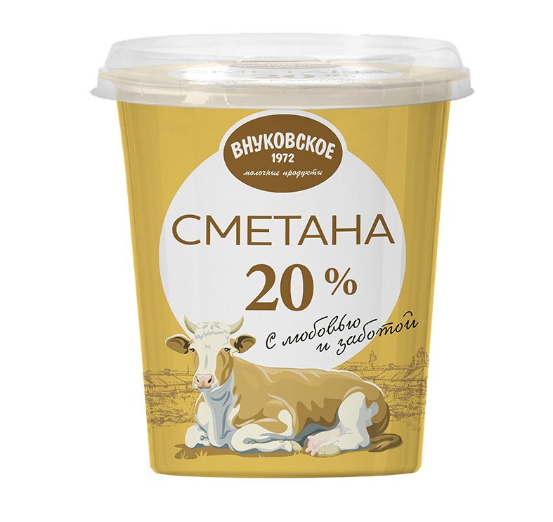 Сметана 'Внуковское' 20% 310г БЗМЖ
