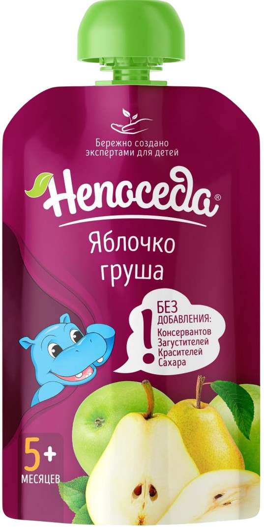 Пюре 'Непоседа' яблоко/груша д/п 210г, Беларусь 