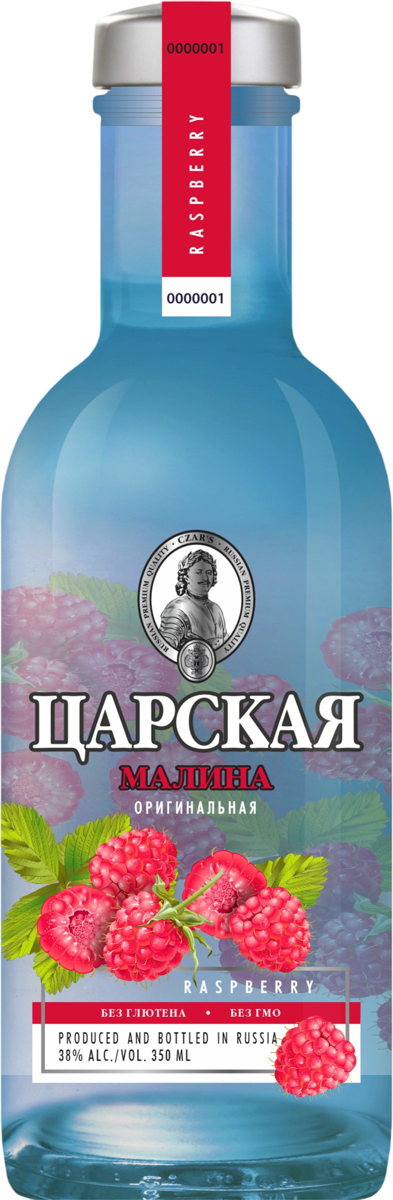 Настойка 'Царская Оригинальная' малина гор. 38% 0,35л, Россия
