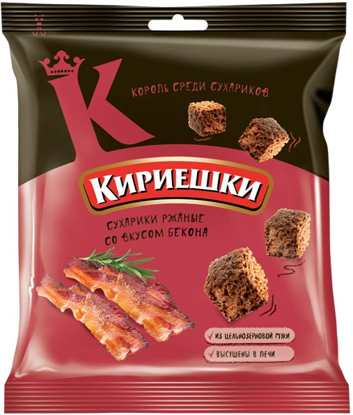 Сухарики 'Кириешки' ржаные бекон 40г