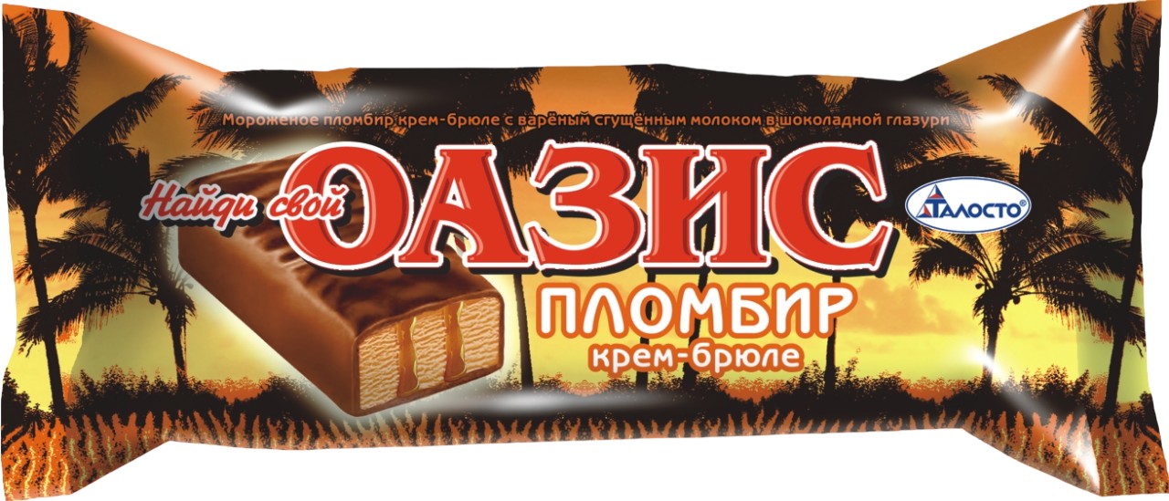 Мороженое 'Оазис' пломбир крем-брюле с вар. сгущёнкой батончик 70г БЗМЖ