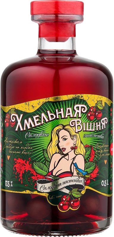 Настойка 'Хмельная вишня' сл. 17,5% 0,5л, Беларусь