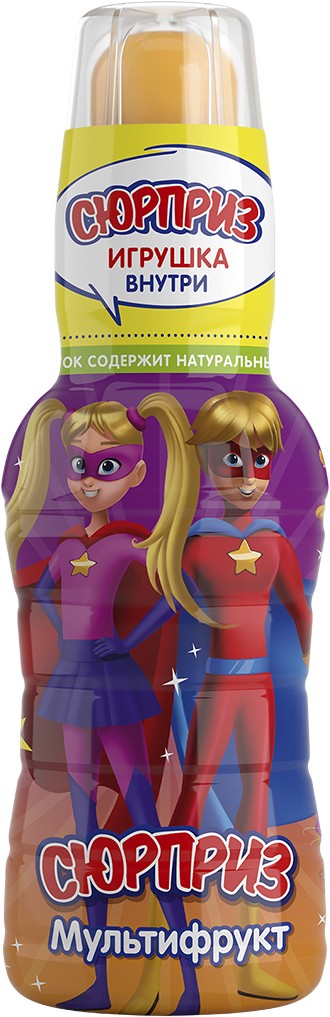 Напиток б/а 'Сюрприз Супергерои' мультифрукт н/газ пэт 0,28л