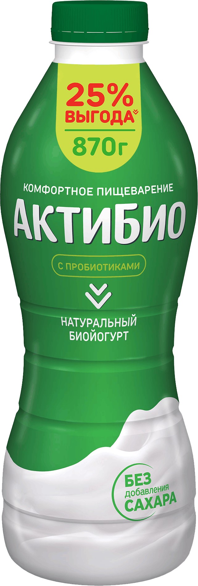 Биойогурт 'АктиБио' пит. натуральный 1,8% 870г БЗМЖ