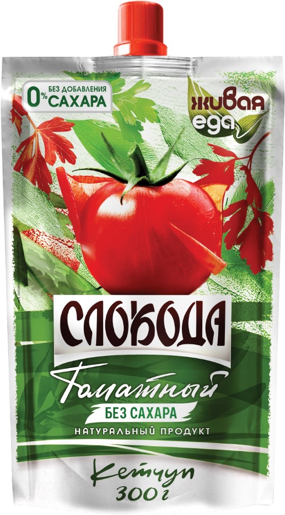 Кетчуп 'Слобода' томатный б/сахара д/п 300г