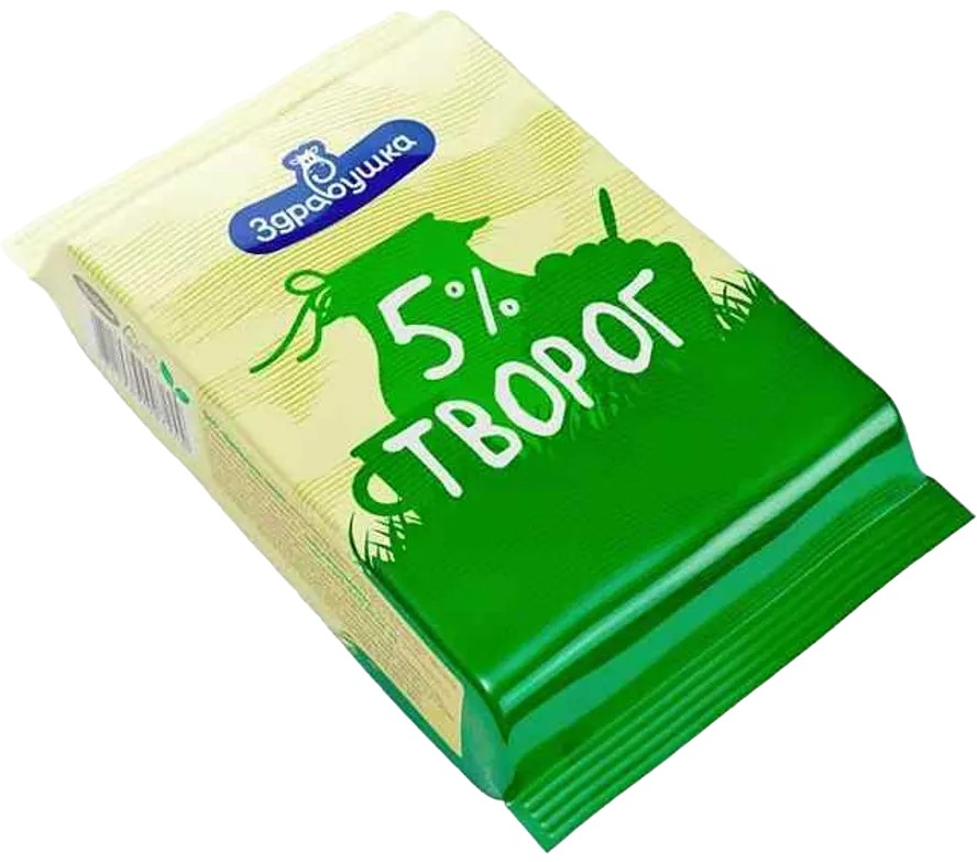 Творог 'Здравушка' 5% 200г БЗМЖ, Беларусь