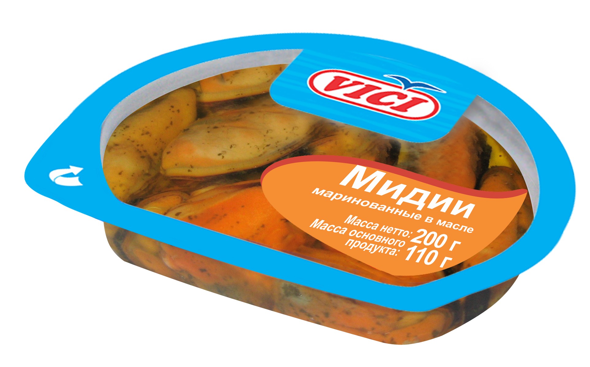 Мидии 'Любо есть' марин. в масле 200г