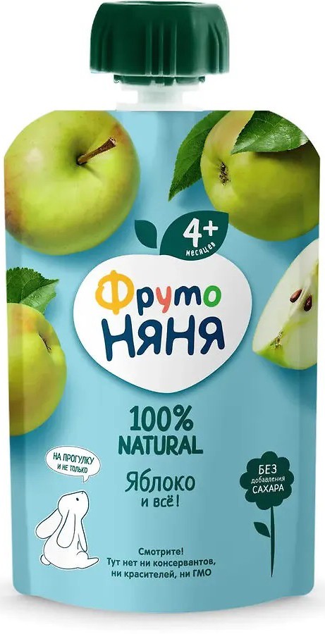 Пюре 'ФрутоНяня' яблоко д/п 90г