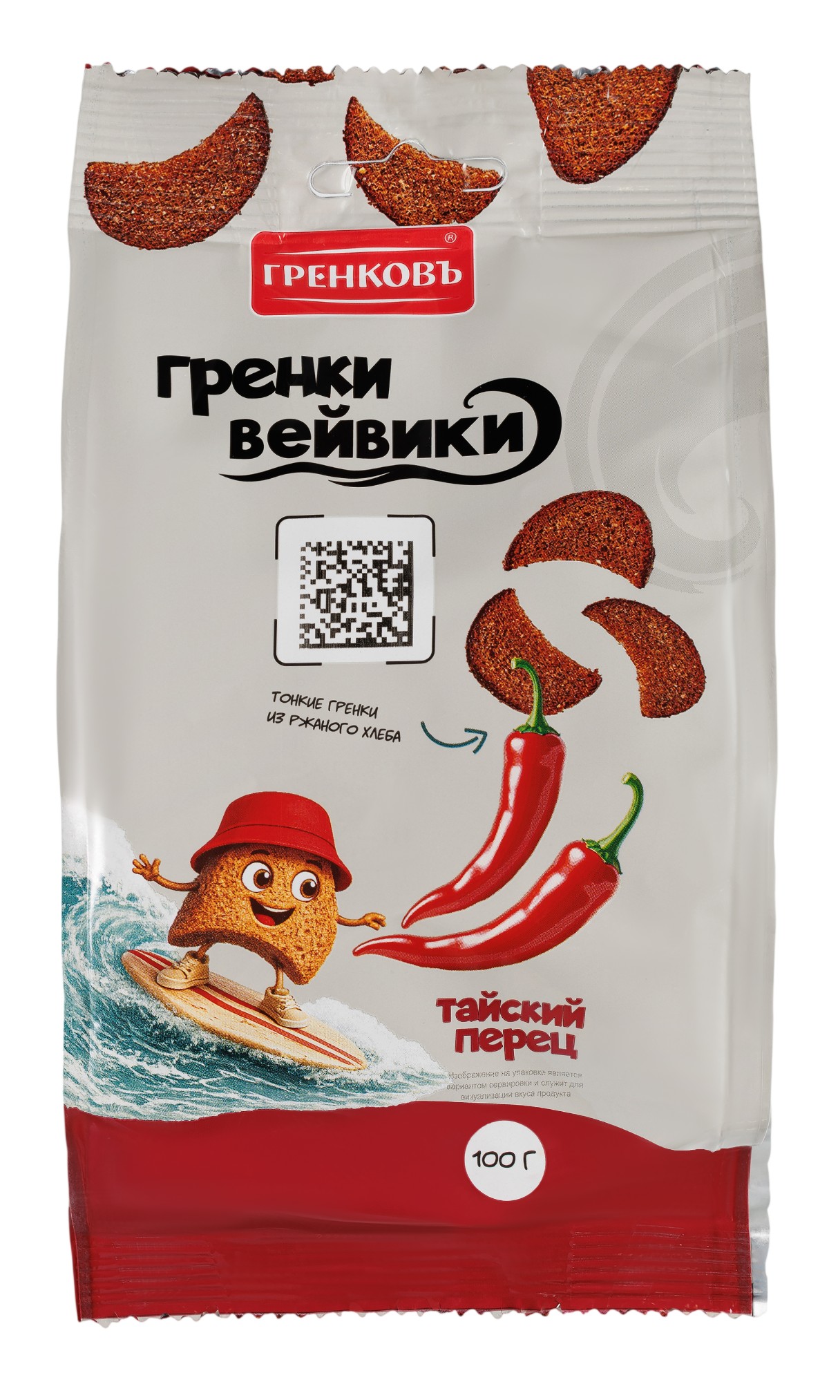 Гренки 'Вейвики' со вкусом тайского перца 100г, Гренковъ