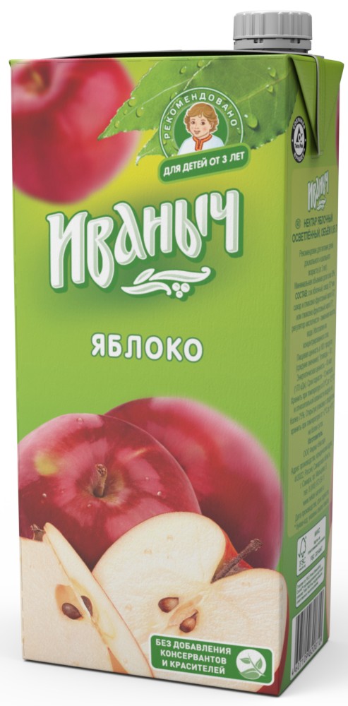 Нектар 'Иваныч' яблоко т/п 0,95л