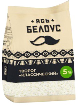 Творог 'Ясь Белоус' Классический 5% 400г БЗМЖ, Беларусь