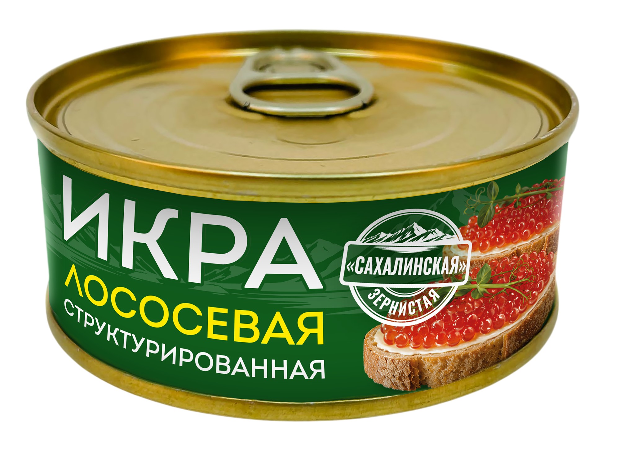 Икра лососевая 'Сахалинская' структурированная ж/б 120г