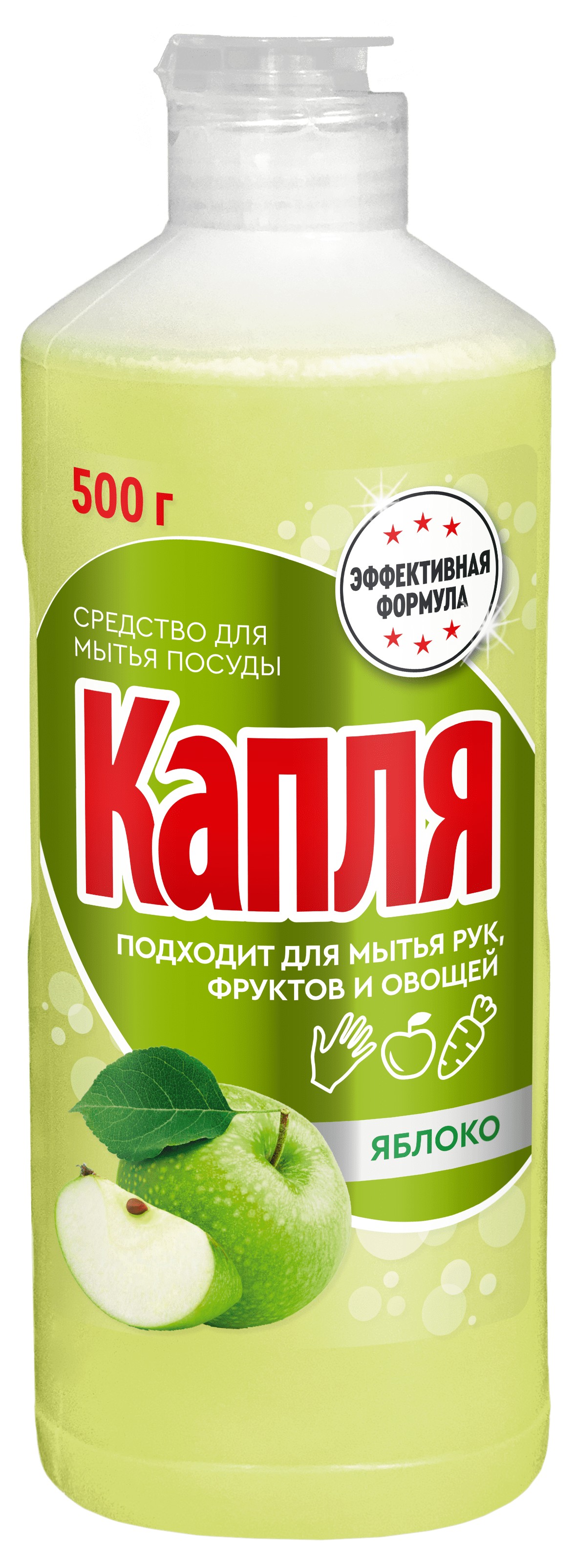 Средство д/мытья посуды 'Капля Вокс' Яблоко 500г