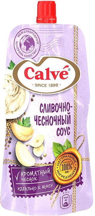 Соус 'Кальве' сливочно-чесночный д/п 230г