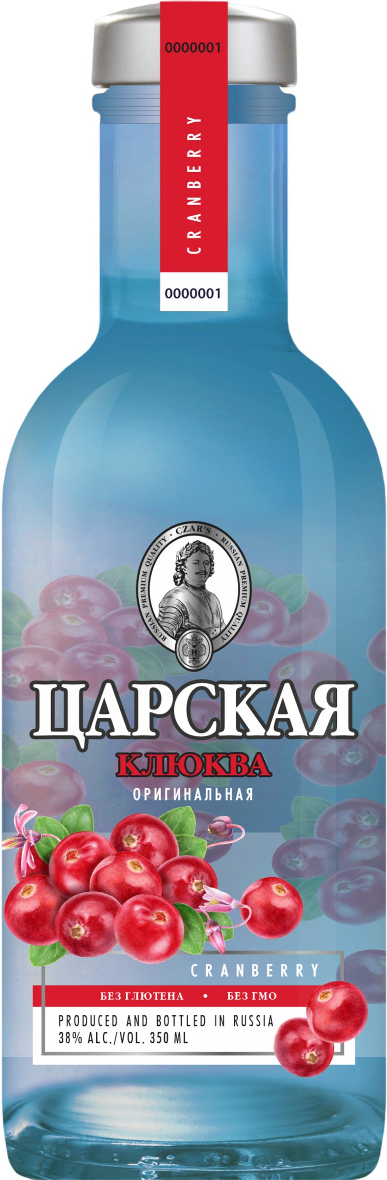 Настойка 'Царская Оригинальная' клюква гор. 38% 0,35л, Россия