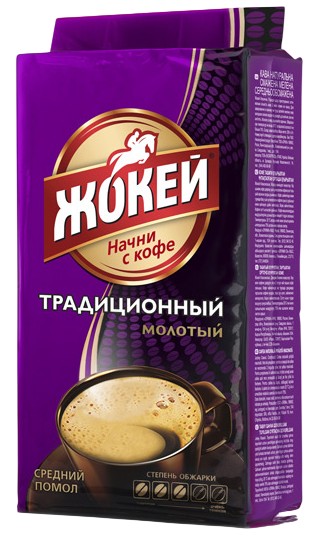 Кофе 'Жокей' Традиционный молот. ср/обж. в/у 250г