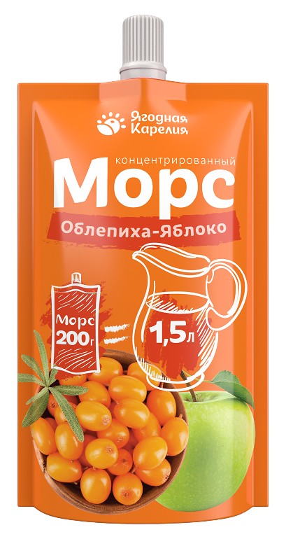 Морс 'Ягодная Карелия' концентрированный Облепиха-Яблоко 200г