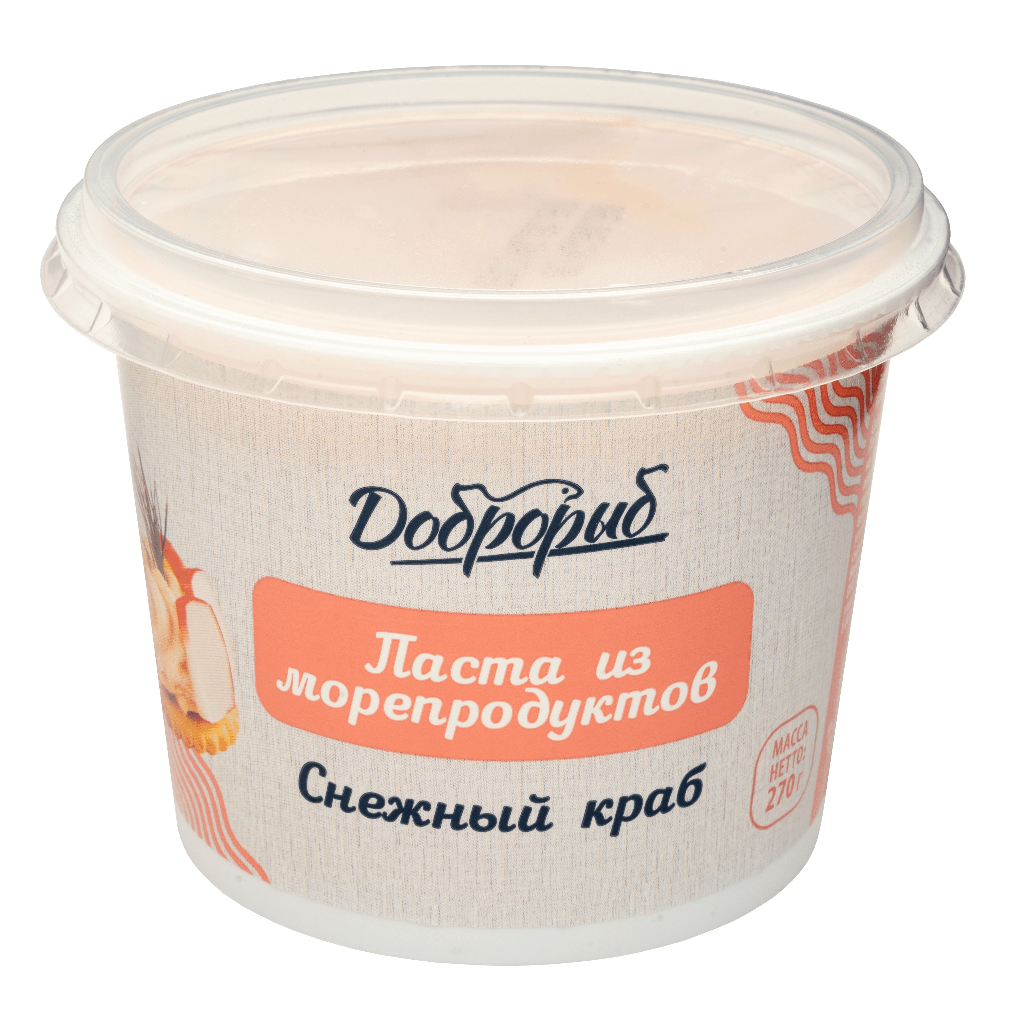 Паста 'Доброрыб' Снежный краб из морепродуктов 270г