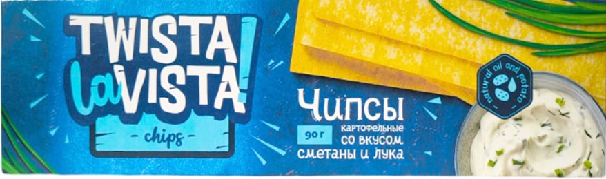 Чипсы 'Твиста ла Виста' со вкусом сметана/лук 90г