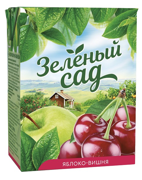 Нектар 'Зеленый сад' яблоко/вишня т/п 0,2л