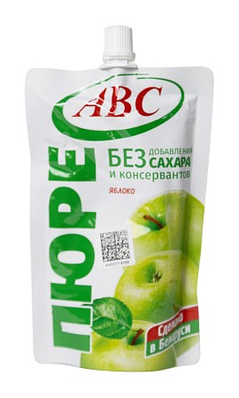 Пюре 'АВС' яблоко б/сахара д/п 200г, Беларусь