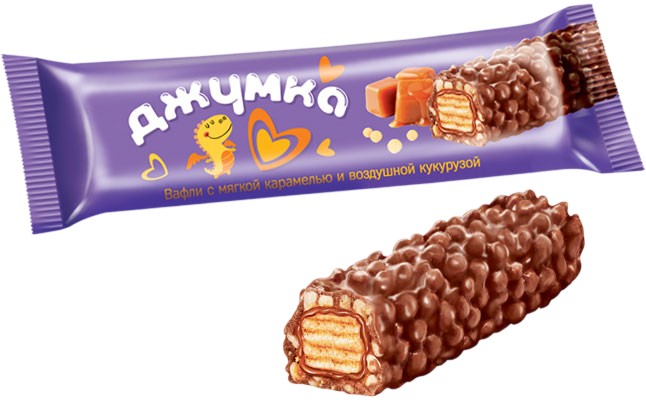 Вафли 'Джумка' с мягкой карам/воздуш. кукур. 37г, КДВ