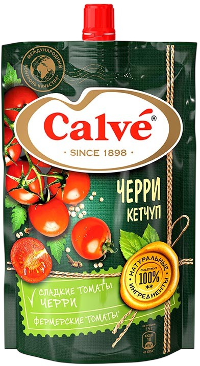 Кетчуп 'Кальве' черри д/п 350г