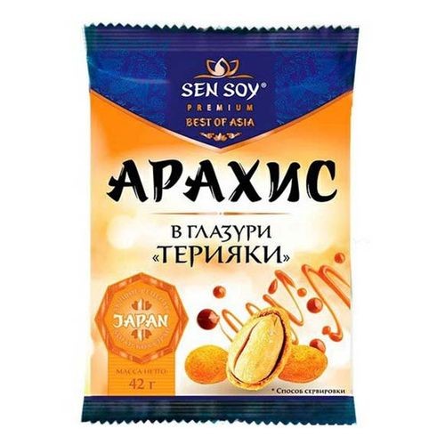 Арахис 'Сен Сой' в хрустящей оболочке со вкусом терияки 42г