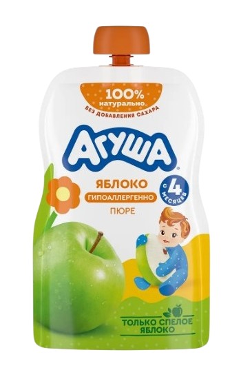Пюре 'Агуша' яблоко д/п 90г