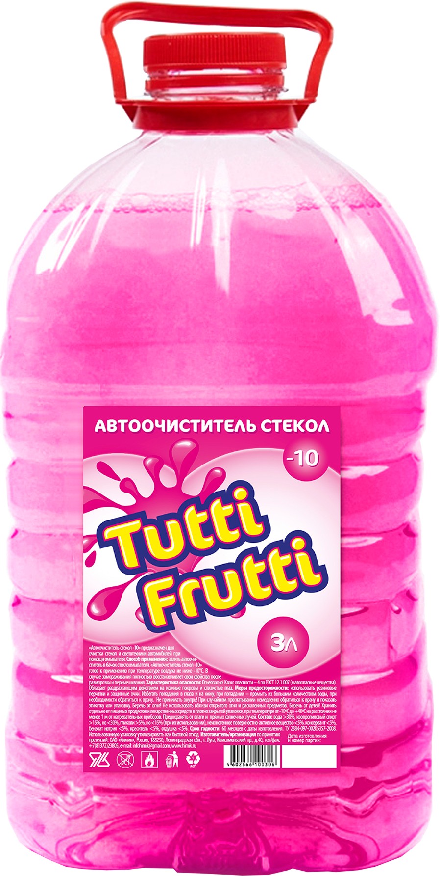 АОС Автоочиститель стекол Тутти Фрутти -10С° ПЭТ 3л