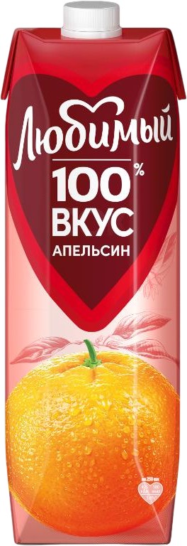 Нектар 'Любимый' с мяк. апельсин т/п 0,97л