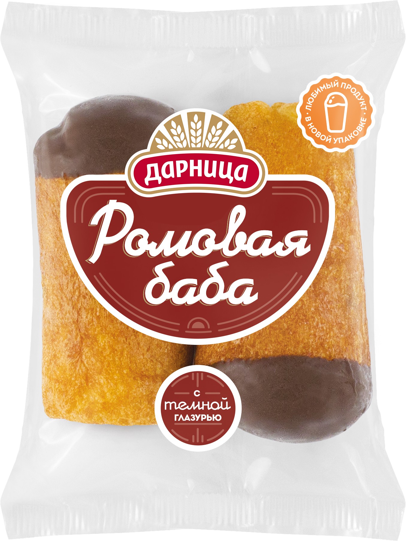 Баба ромовая с изюмом и тёмной глазурью 80г*2шт, Дарница