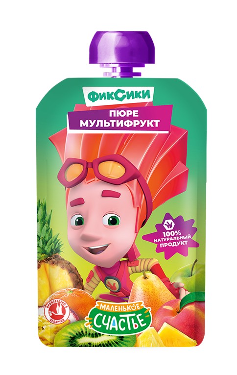 Пюре 'Фиксики' мультифрукт д/п 90г, Беларусь