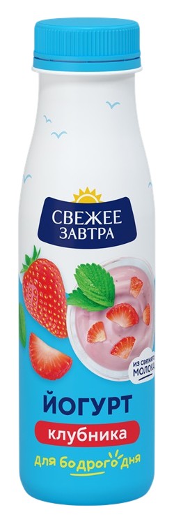 Йогурт 'Свежее завтра' клубника 1,9% 260г БЗМЖ