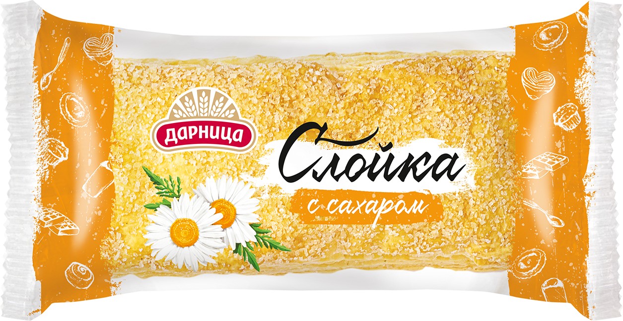 Слойка слоеная с сахаром 60г, Дарница