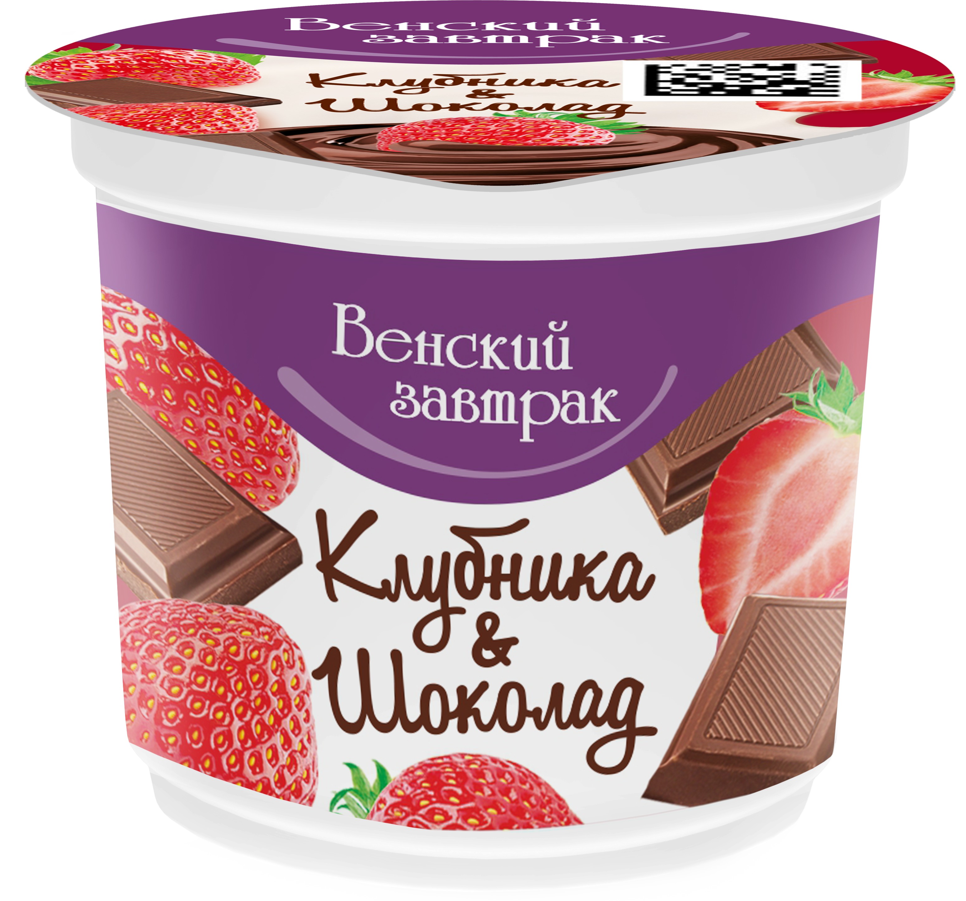 Десерт твор. 'Венский завтрак' клубника/шоколад 4% 150г БЗМЖ, Беларусь