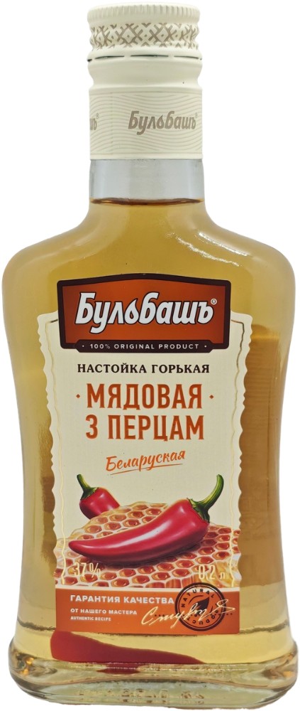 Настойка 'Бульбашъ Медовая с Перцем' гор. 37% 0,2л, Беларусь