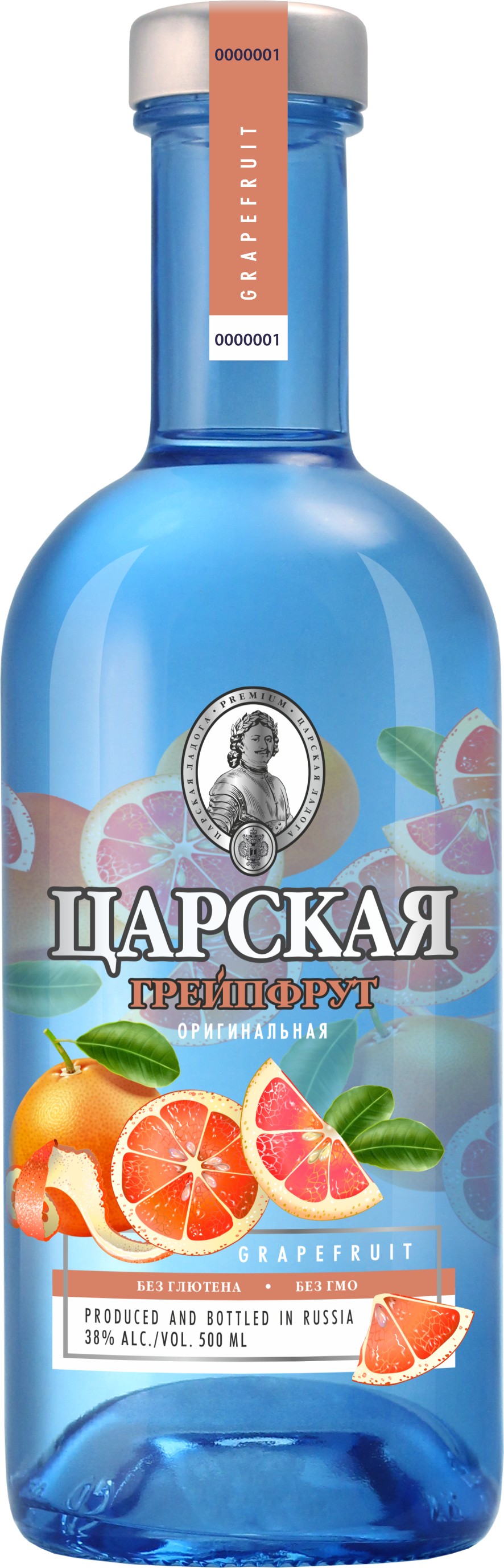 Настойка 'Царская Оригинальная' грейпфрут гор. 38% 0,5л, Россия
