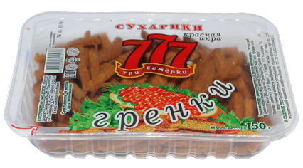 Гренки '777' красная икра 150г