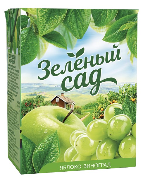 Нектар 'Зеленый сад' яблоко/виноград т/п 0,2л